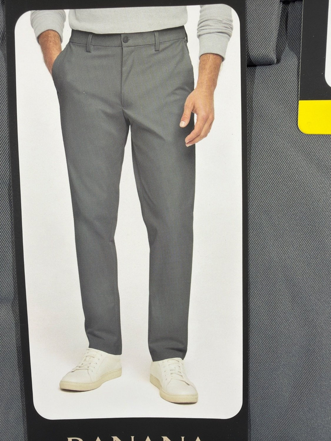 EU 32 Banana Republic Commuter Flex Pant Men 32x30 Gray Athletic Fit Water