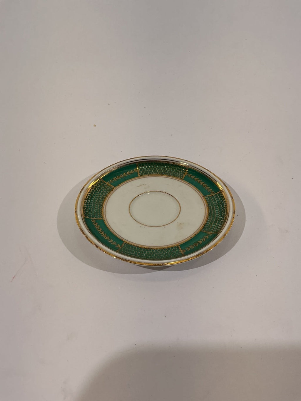 Hutschenreuther Iris Saucer Green Porcelain Tea Coffee Cup Vintage OF Germany