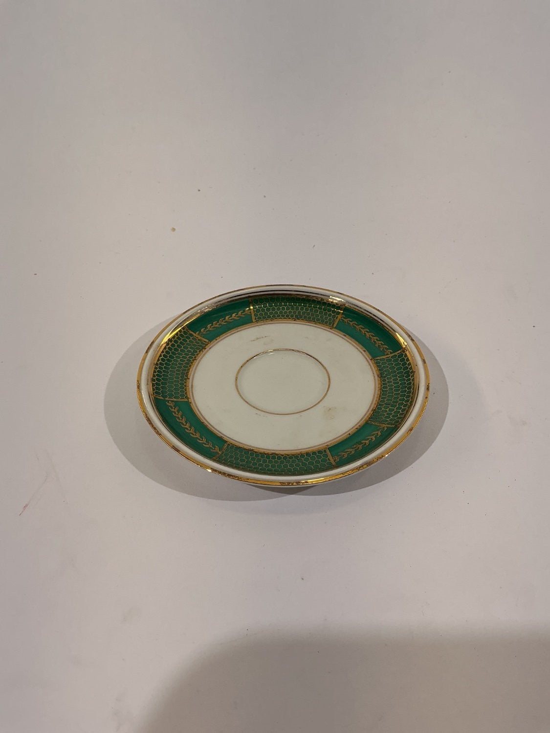 Hutschenreuther Iris Saucer Green Porcelain Tea Coffee Cup Vintage OF Germany