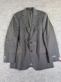 Chaps Mens Suit Jacket 38 Regular Gray Wool Blend Two Button Blazer Twill NWT