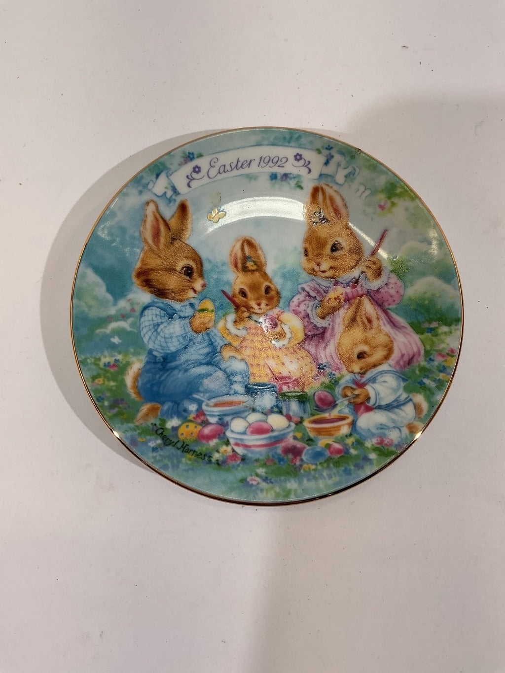 Avon Colorful Moments 1992 Easter Plate Collector Small Multicolor Porcelain