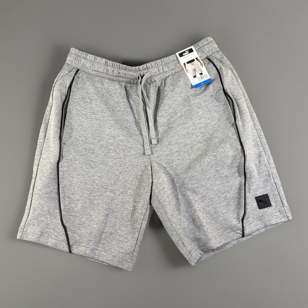 Game Time Sweat Shorts Mens Large Heather Gray Moisture Wicking Flex Fit Urban