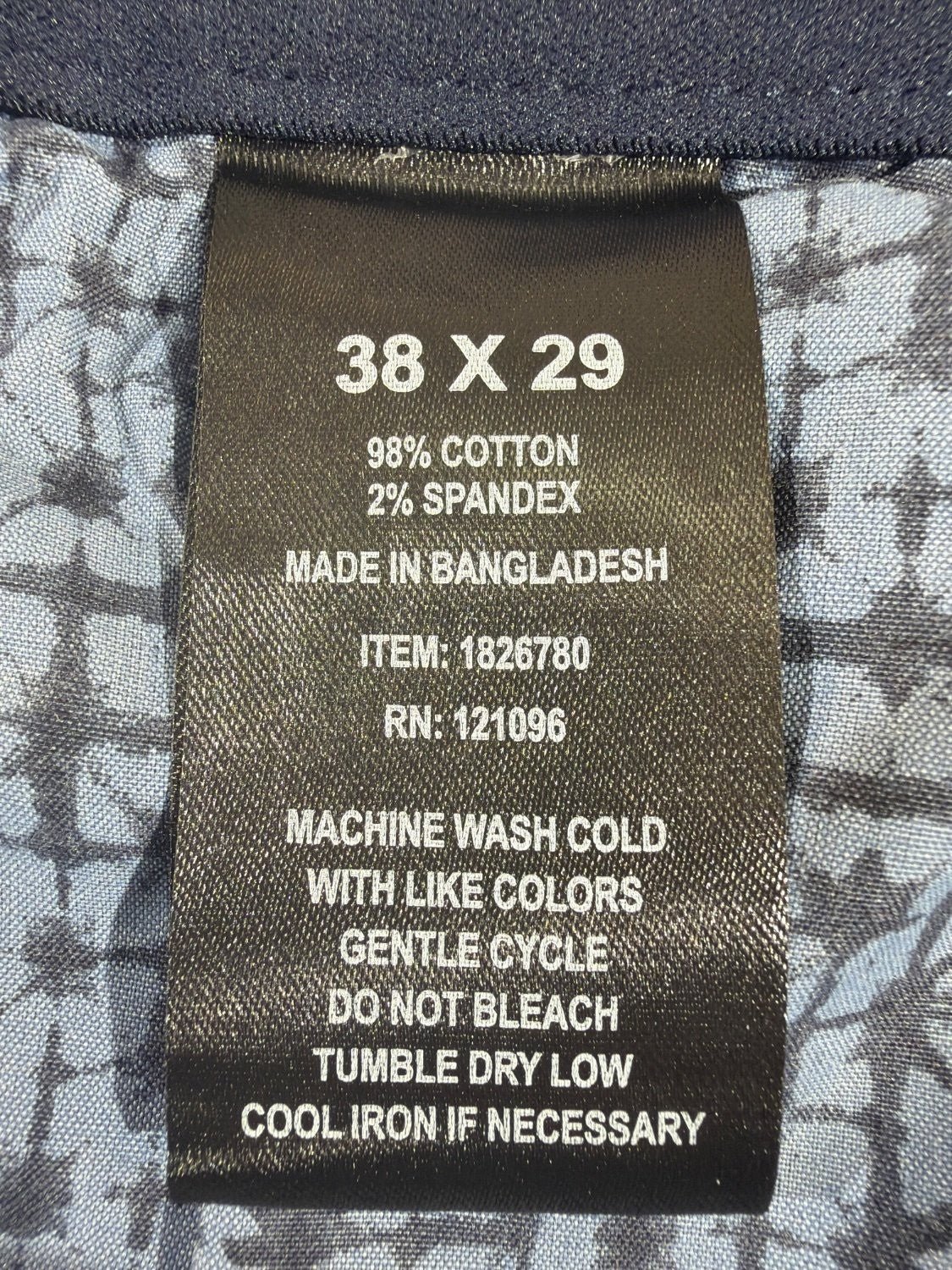 Vintage English Laundry Men's 38x29 Chino Pants Navy Blue Stretch Cotton Blend
