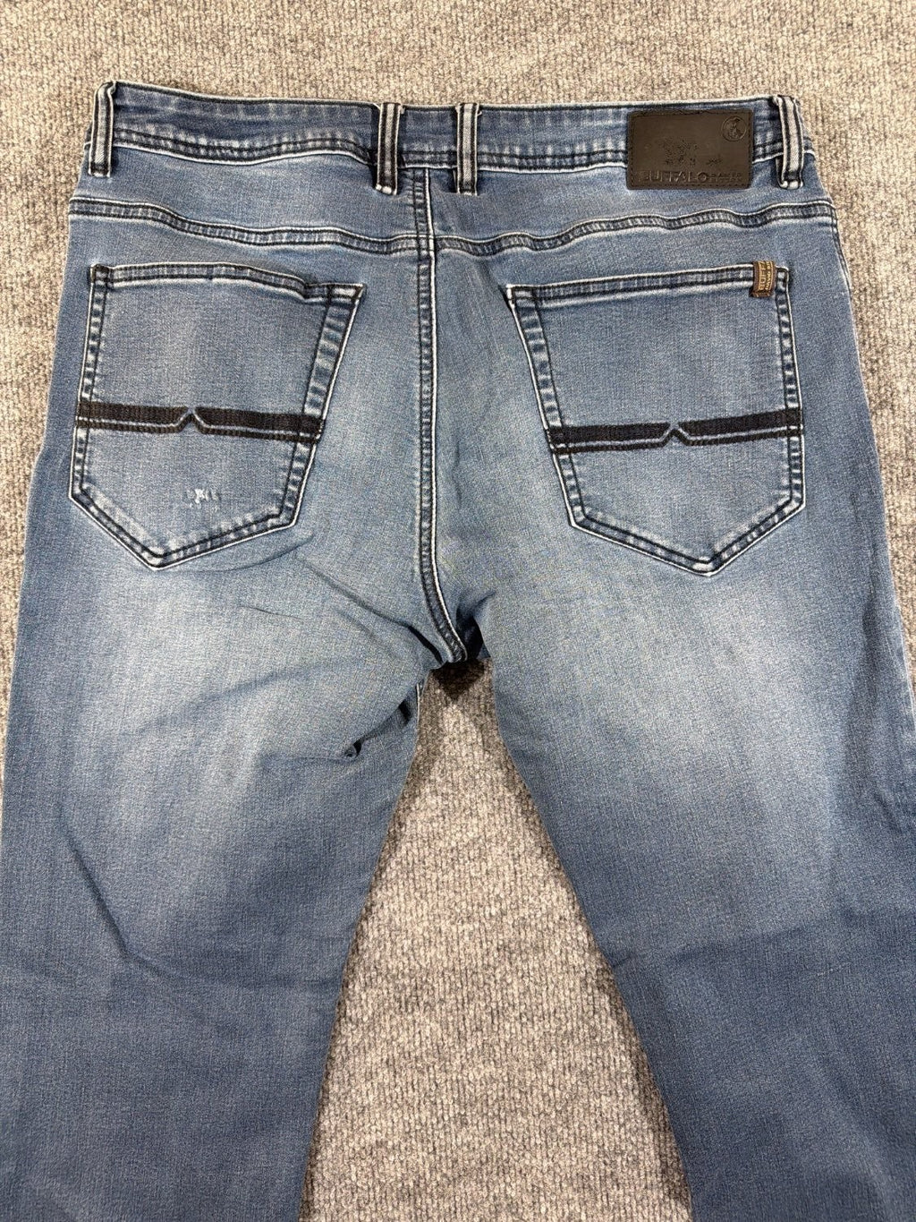 Buffalo David Bitton Axel Slim Stretch Men's Jeans Blue Faded Wash 34 x 30 EU 34