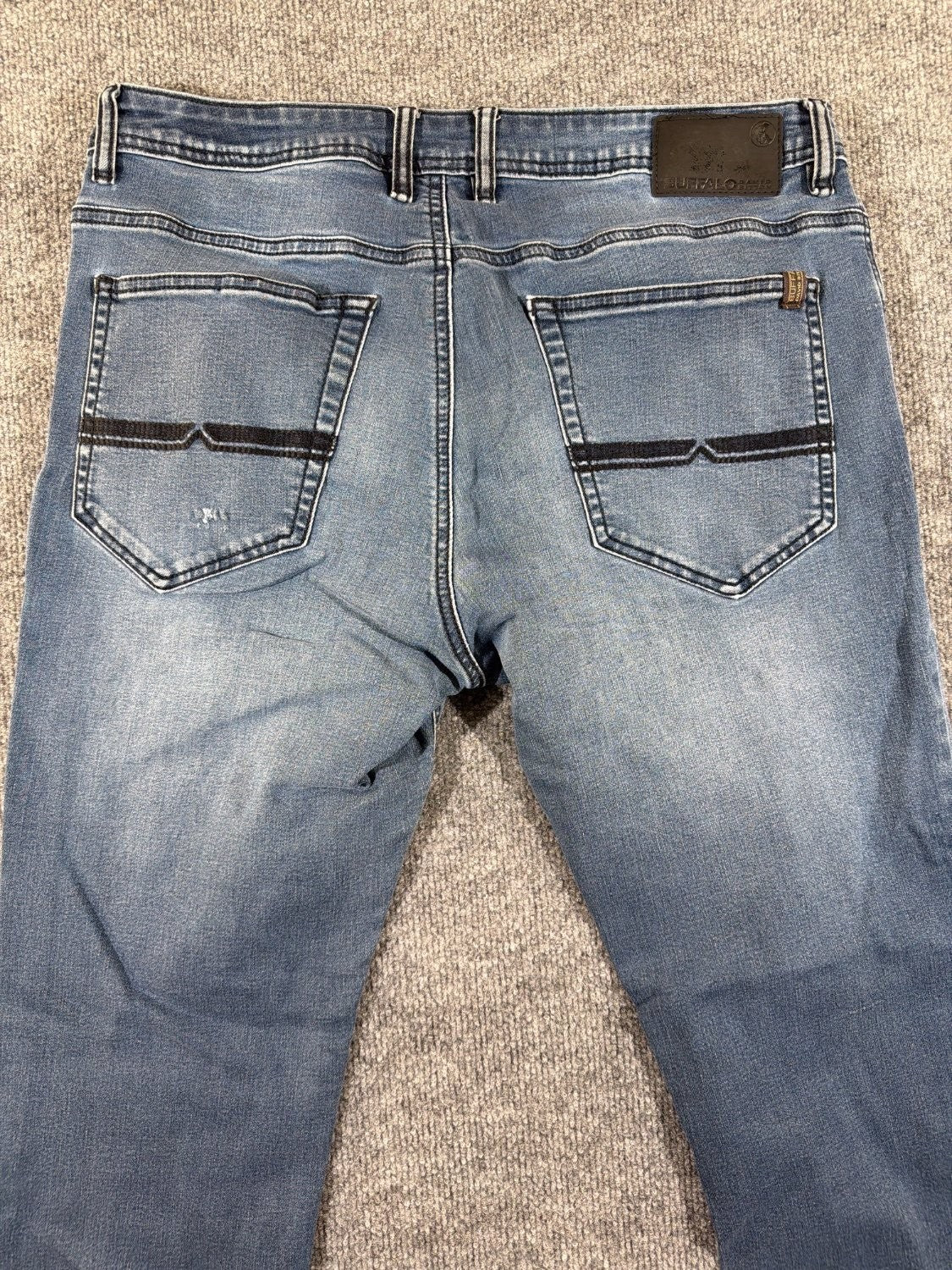 Buffalo David Bitton Axel Slim Stretch Men's Jeans Blue Faded Wash 34 x 30 EU 34