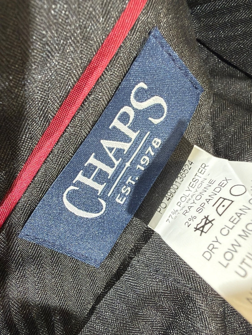 Chaps Classic Fit Men's Suit Trouser Dress Pants Dark Gray Stretch 34x32 New NWT