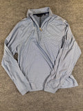 Scott Barber Men's Size S Quarter Zip Pullover Blue Striped Performance Golf Top