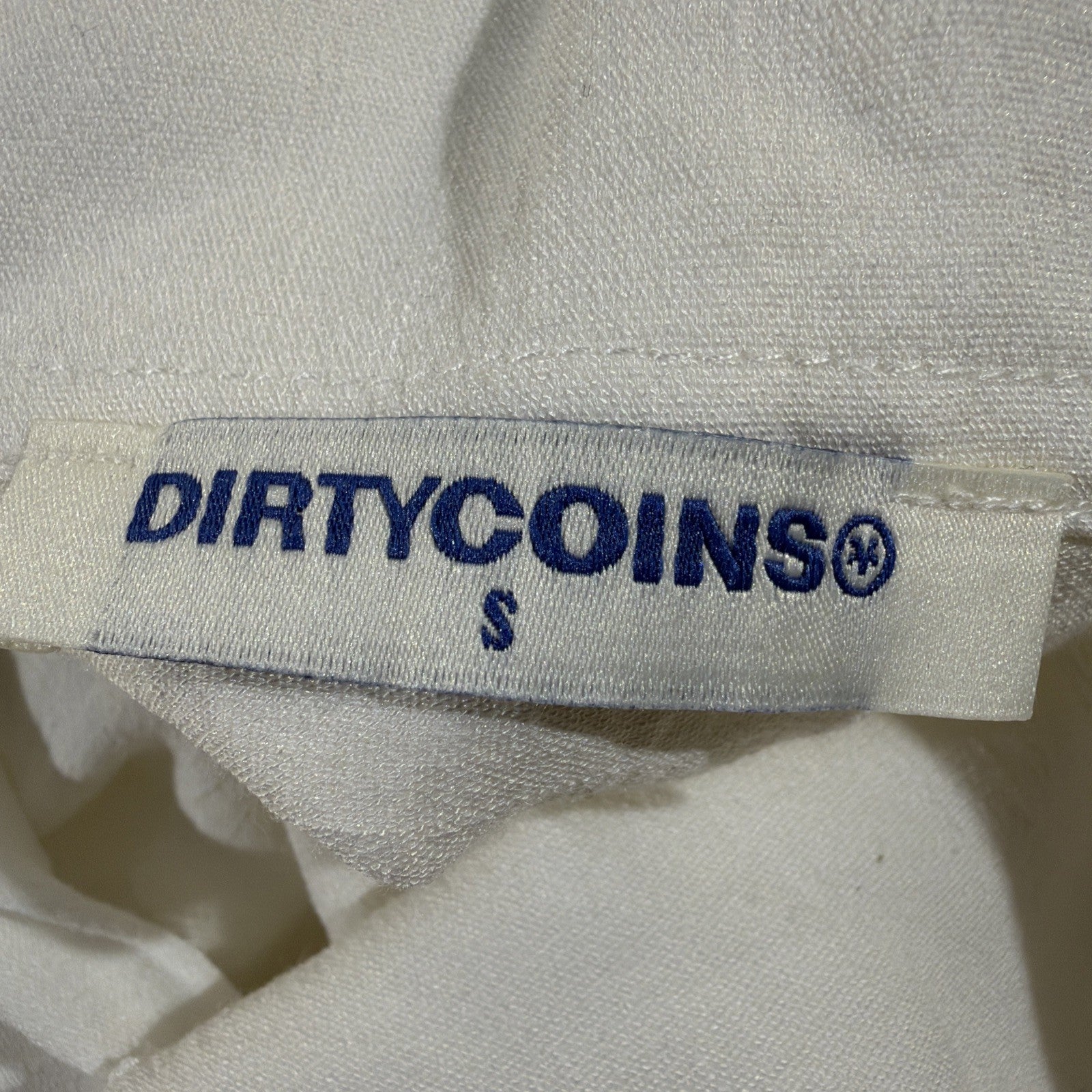 DirtyCoins  white short-sleeved button-up shirt Size S