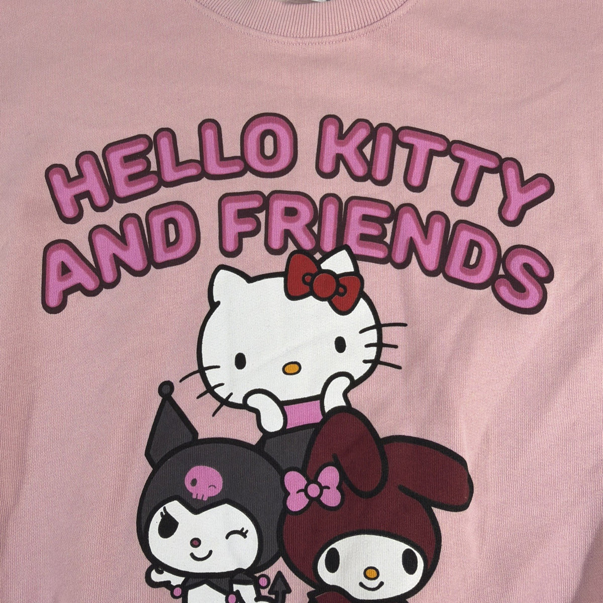 ZARA Hello Kitty and Friends Pink Graphic Pullover Sweatshirt Girls Size 8-9