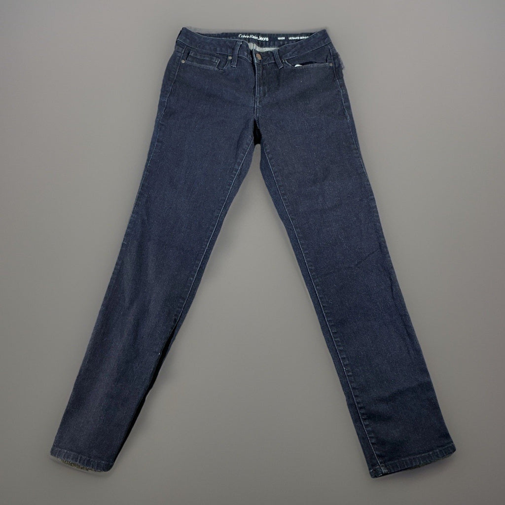 Calvin Klein Womens Ultimate Skinny Jeans Dark Wash 10X30