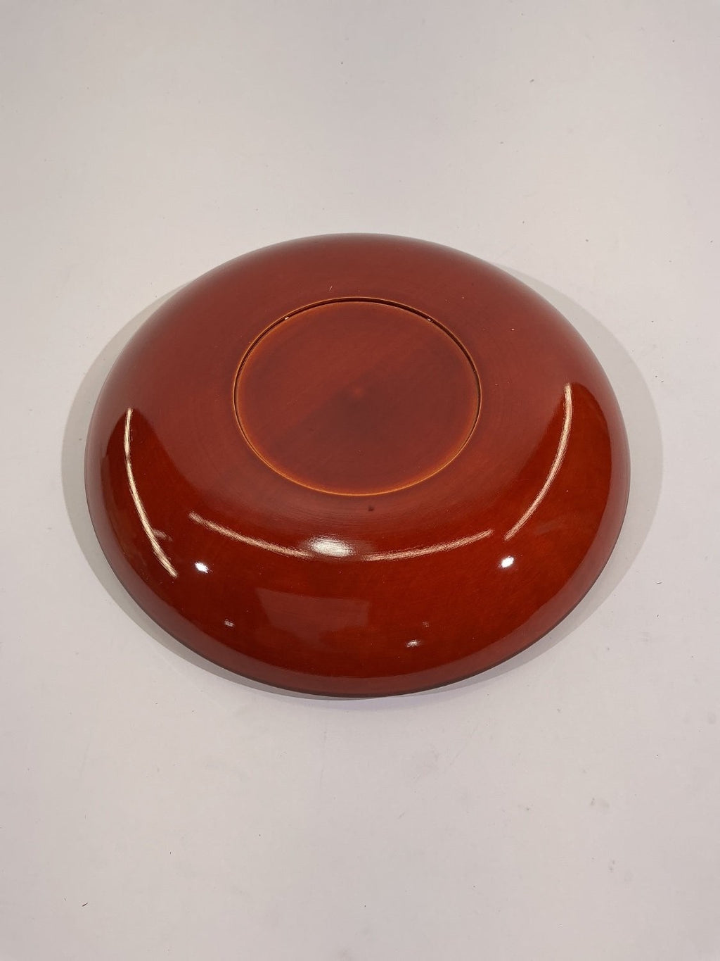 Hida Shunkei Tetsubachi No. 7 Wood Bowl Brown 21cm BN-91-13 Modern Used Boxed