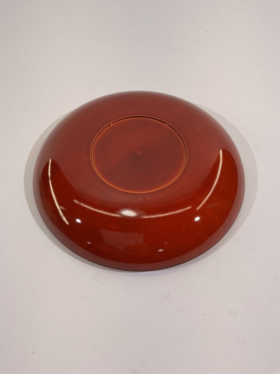 Hida Shunkei Tetsubachi No. 7 Wood Bowl Brown 21cm BN-91-13 Modern Used Boxed