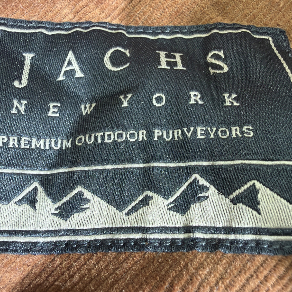 Jachs NY Mens Brown Plaid Flannel Shirt Jacket Corduroy Trim Prem Outdoor size L