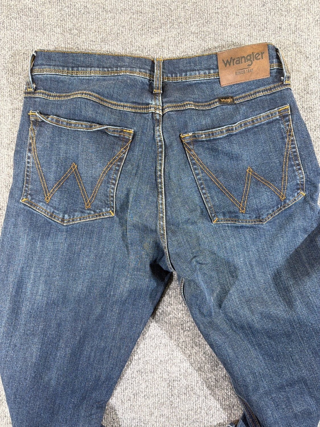 Wrangler Regular Fit Men's Jeans 32x30 Blue Stretch Straight Denim 1796601 32W