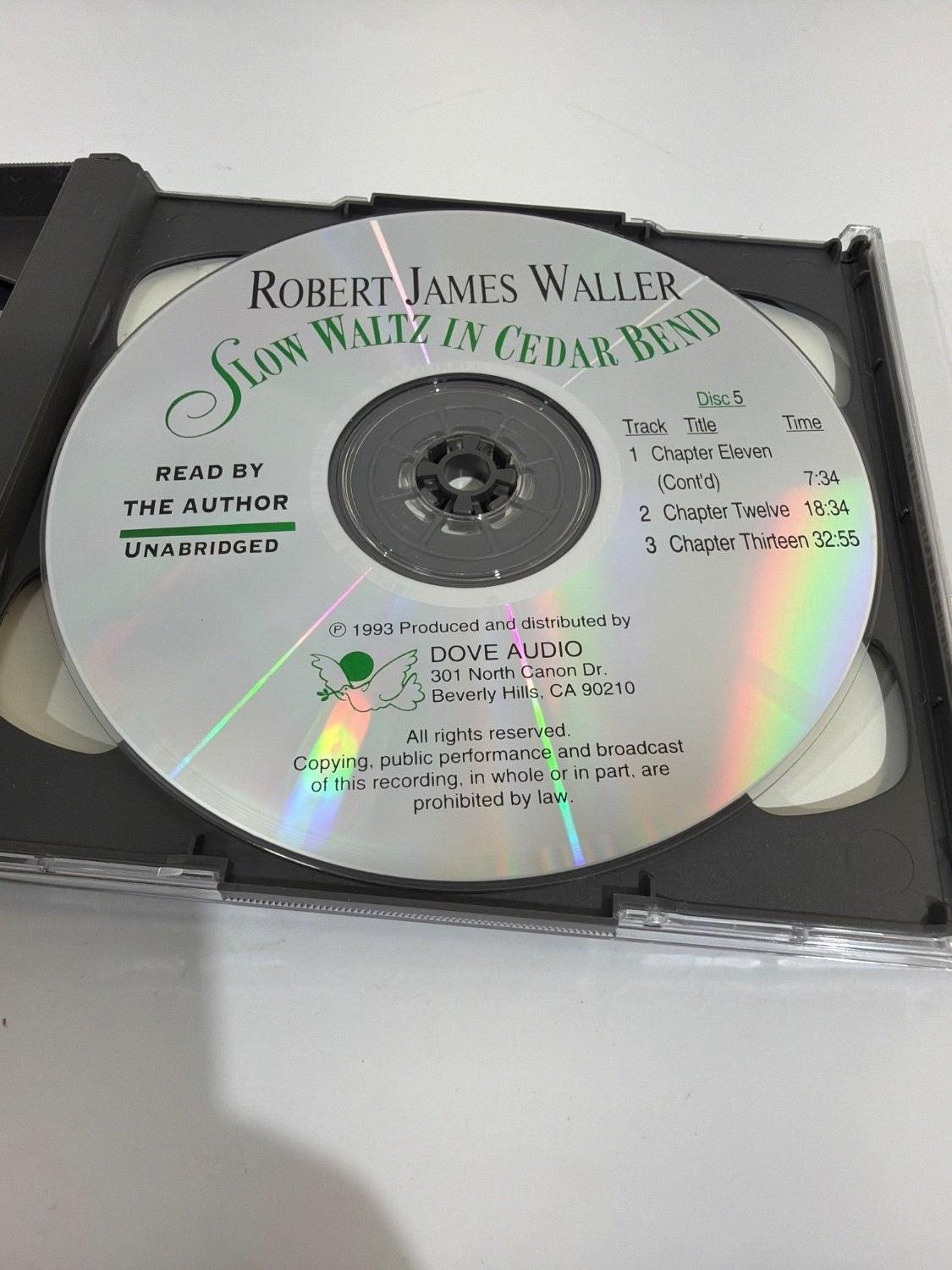 Robert James Waller Slow Waltz in Cedar Bend Audio CD 1993