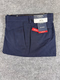 EU 34 Chaps Men's Classic Fit Suit Trousers 34x32 Navy Blue Flat Front Dress