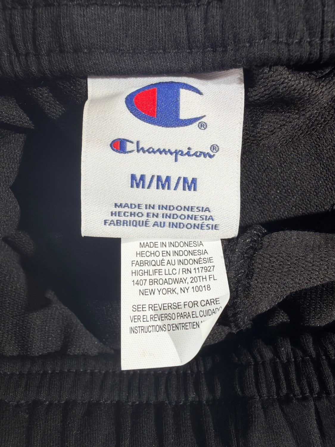 Champion Men's Fleece Jogger Sweatpants 1965727 Black Size M Zipper Pockets NWT