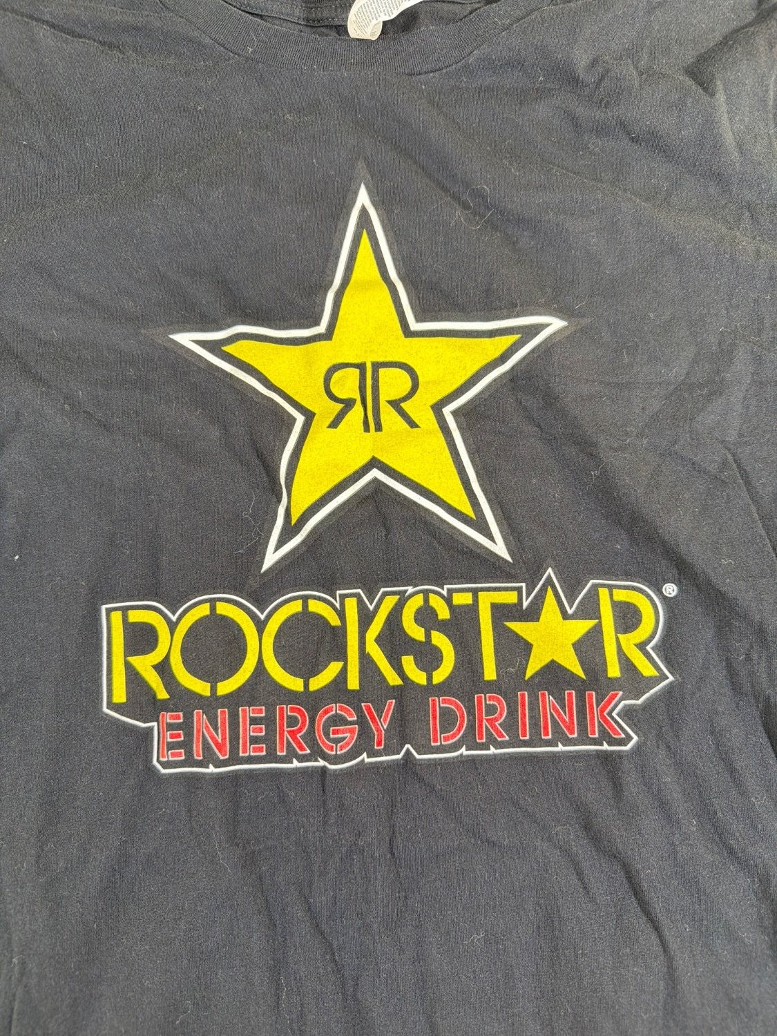 Rockstar Energy Drink Graphic T-Shirt Men's XL Black Bella Canvas 3001 Cotton