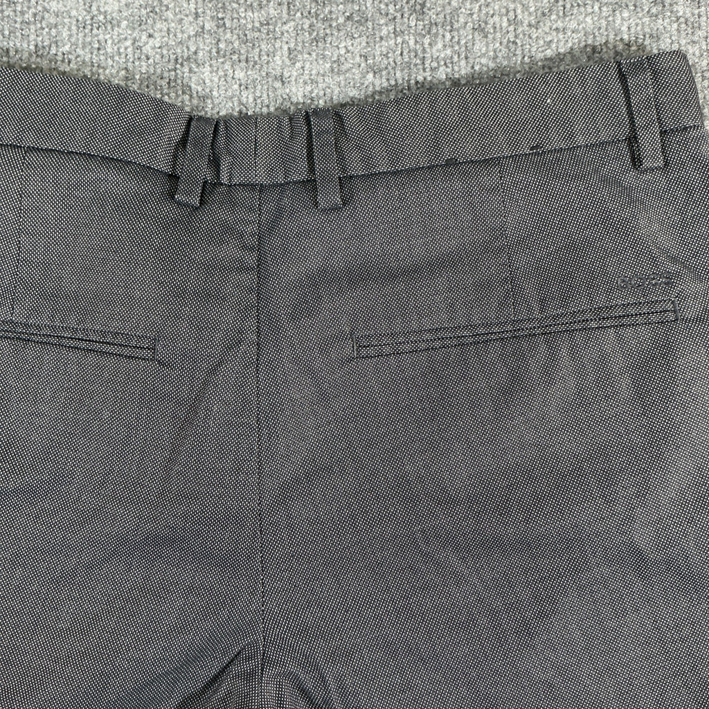Hugo Boss Men's Slice-Short Gray  Geometric Print Flat Front Shorts Slim Fit