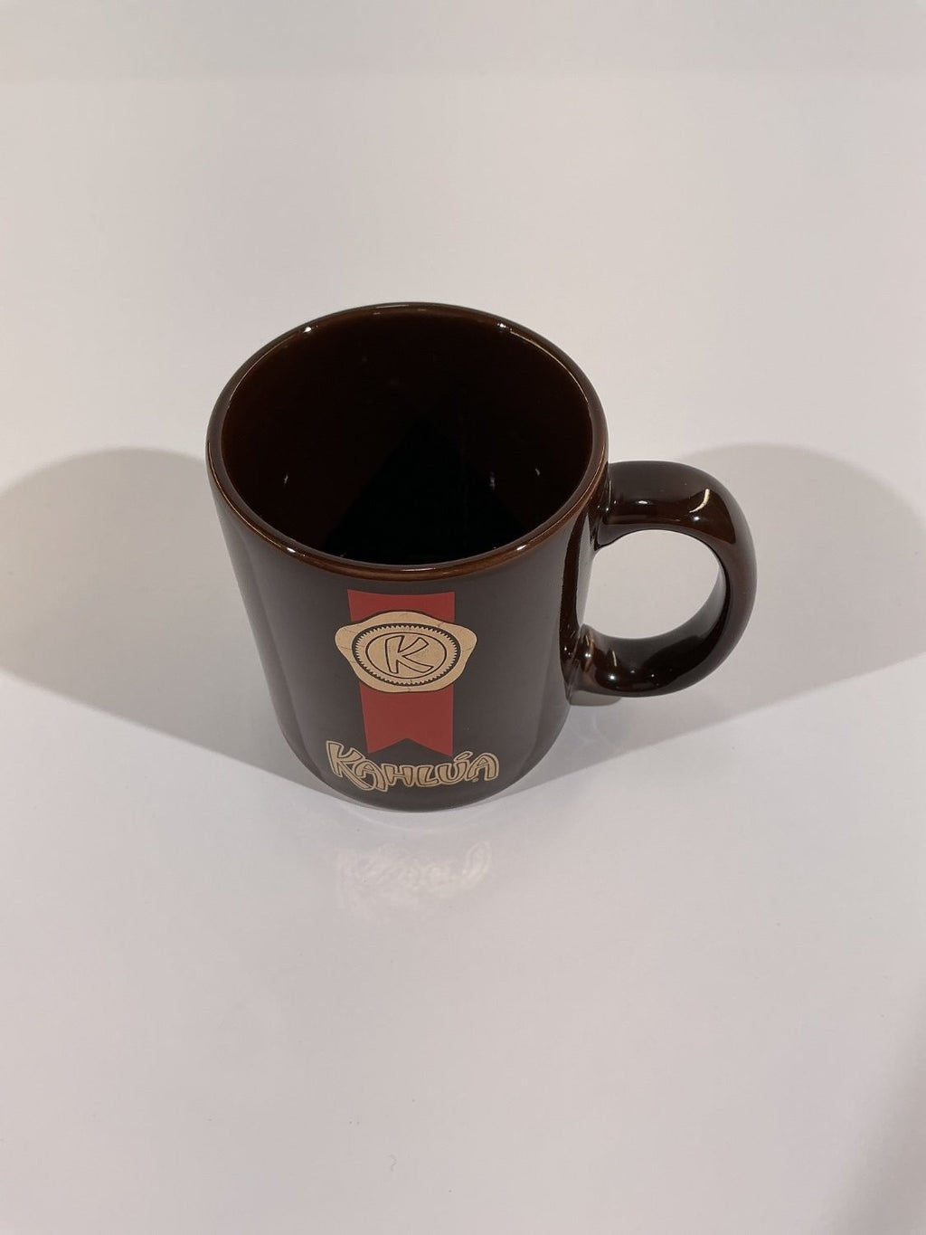 Kahlúa Coffee Mug Vintage Brown Ceramic Gold Seal Logo Made in Japan Used