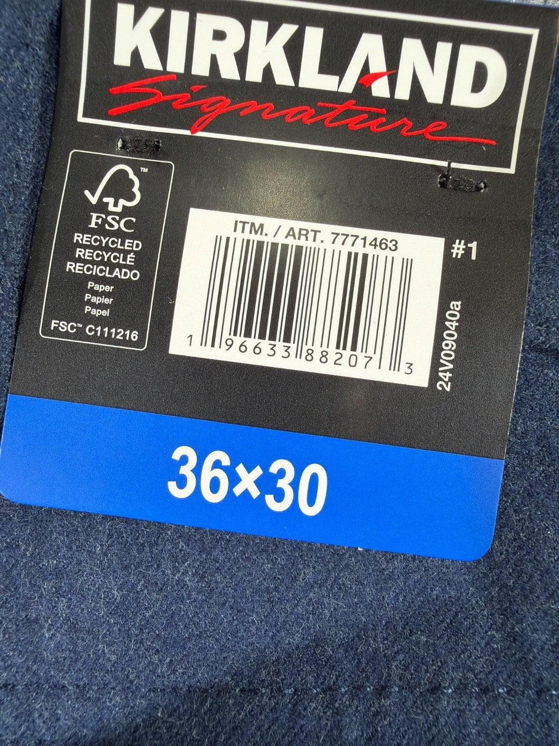 Kirkland Signature Men's Brushed 5-Pocket Pant Navy Blue Stretch 36x30 Chino NWT