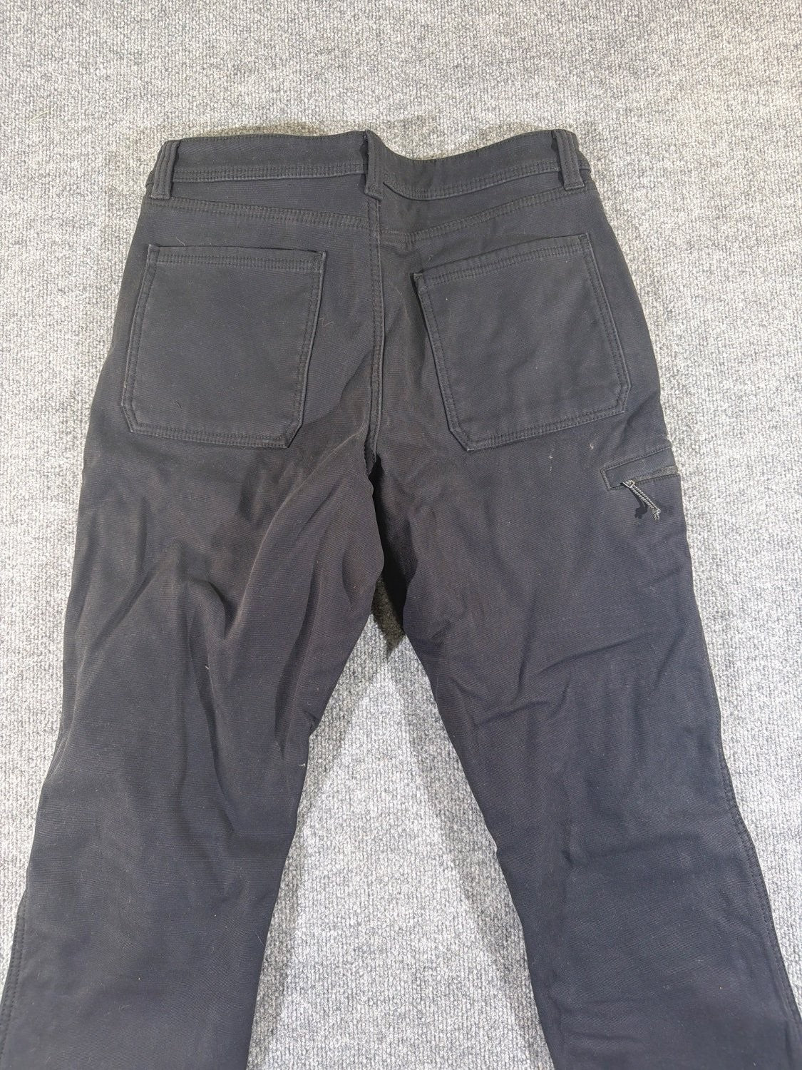 Weatherproof Vintage Men's 34x30 Black Canvas Utility Carpenter Work Pants Lined