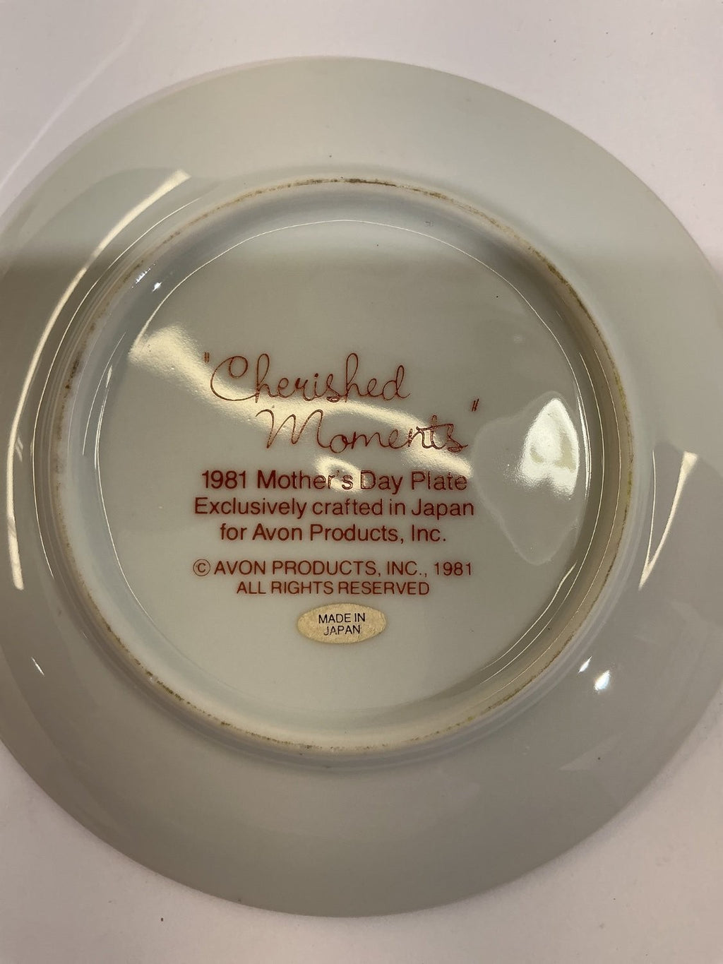 Avon Cherished Moments 1981 Mother's Day Collector Plate Small Multicolor