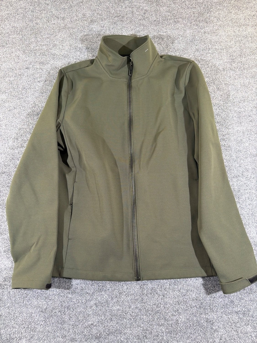 32 Degrees Heat Men's Softshell Jacket Olive Green Full Zip Mock Neck Size M Mdn