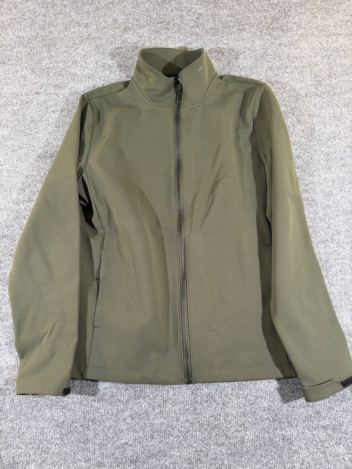 32 Degrees Heat Men's Softshell Jacket Olive Green Full Zip Mock Neck Size M Mdn