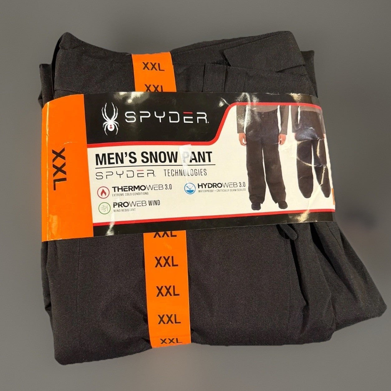 Spyder Men's Snow Pant XXL Black Insulated Ski Snowboard Pants ThermoWeb 3.0 NWT