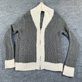 Sean John Mens Cardigan Sweater M Long Sleeve Button Up Academia Preppy Pocket