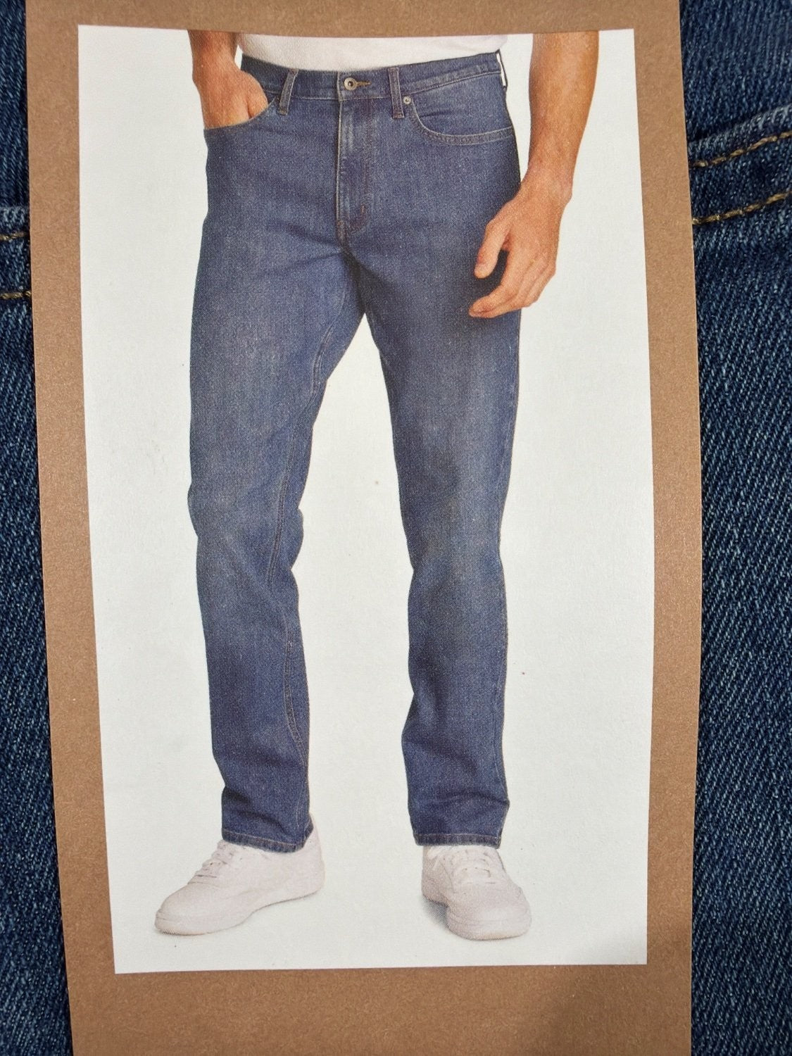 Eddie Bauer Men's Straight Leg Jeans Blue Two-Way Stretch Denim 30x29 NWT EU 30