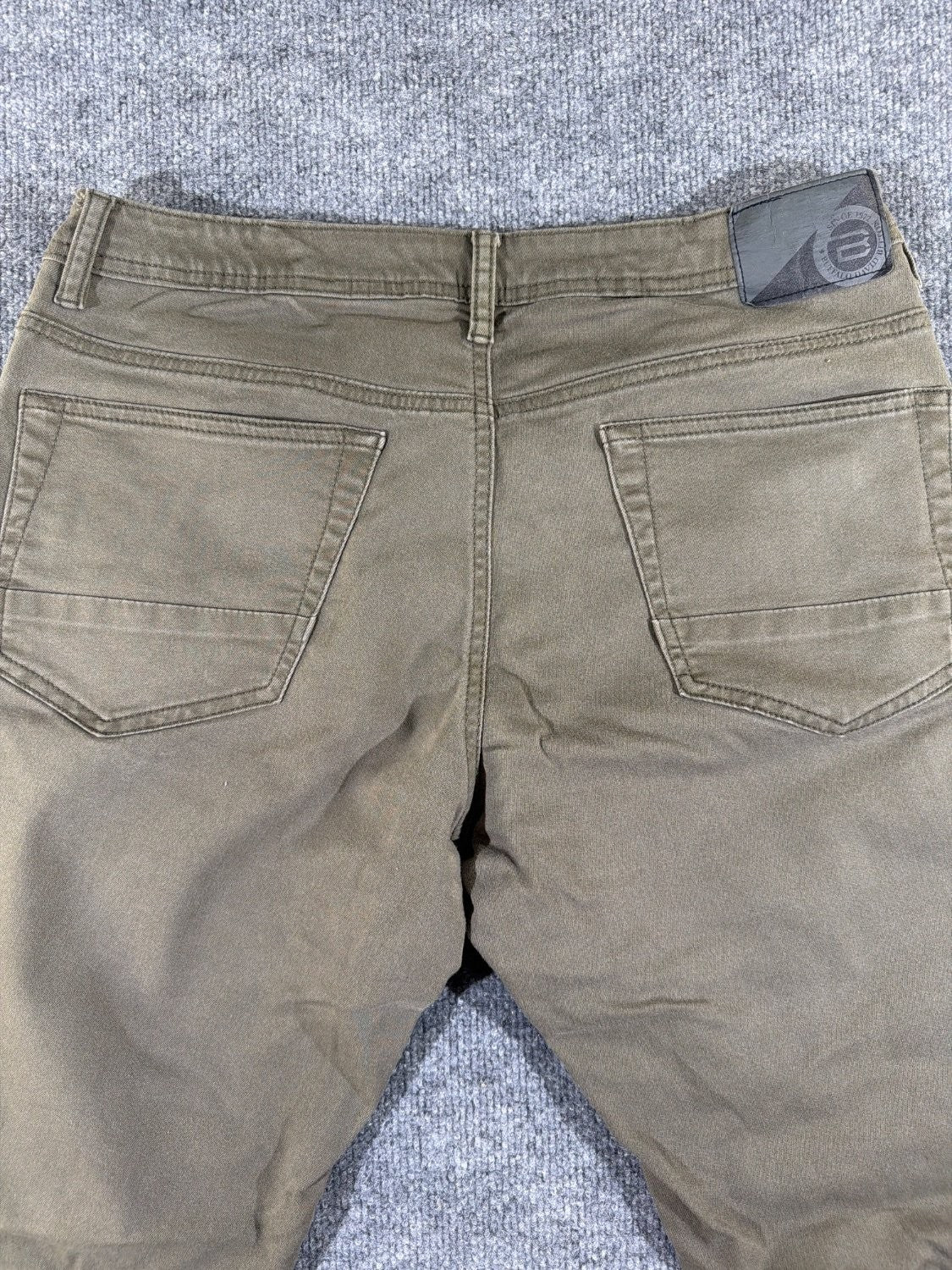 Buffalo David Bitton Archer Slim Straight Pants Mens 34x30 Olive Green Chino