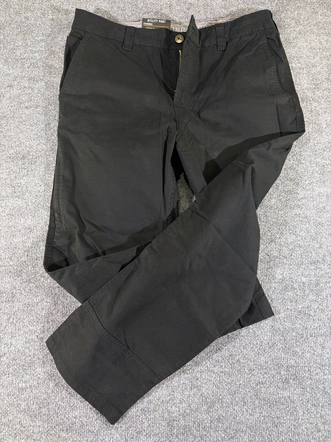 Colorado Clothing Men's Utility Pant 34x30 Black Stretch Twill Relaxed Fit