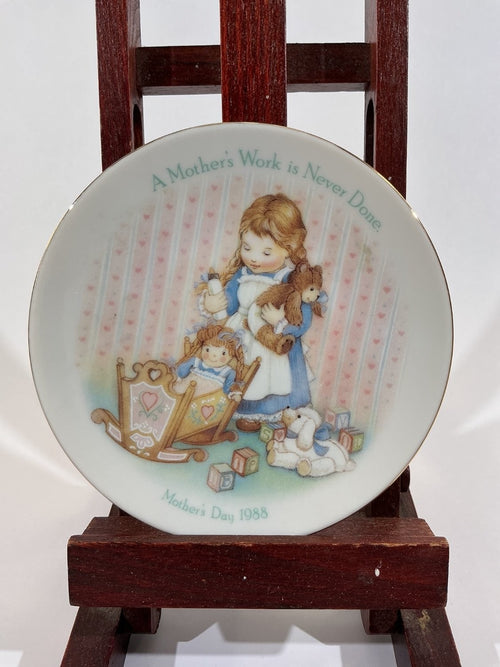 Avon Mother's Day 1988 Collector Plate Multicolor Porcelain Miniature