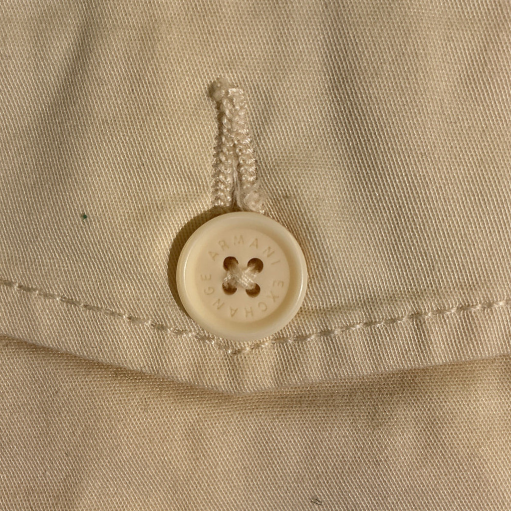 Armani Exchange Mens Khaki Shorts Dress Casual Chino White Size 32 Flat Front