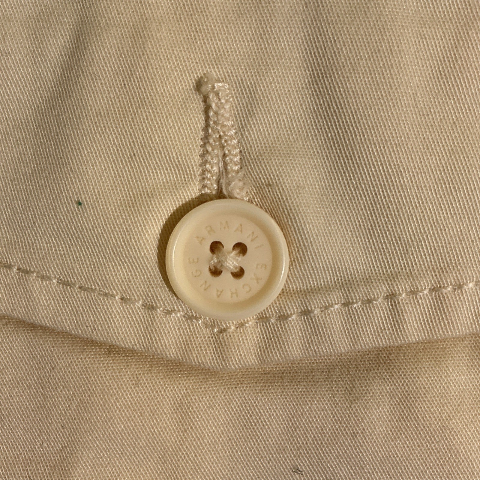 Armani Exchange Mens Khaki Shorts Dress Casual Chino White Size 32 Flat Front