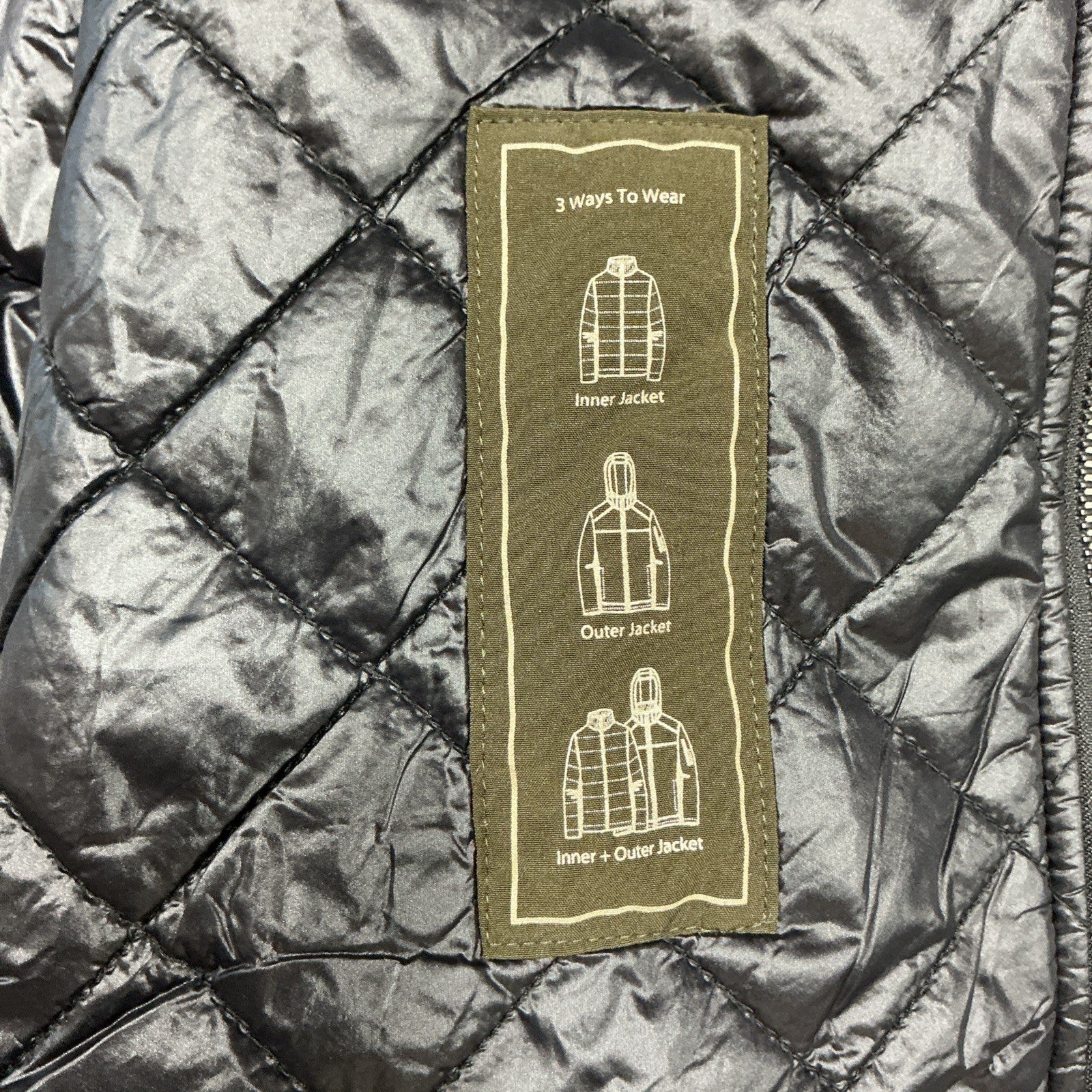 Vintage Delf USA Y2K Black Quilted Bomber Jacket Men’s Size 2xl Full Zip