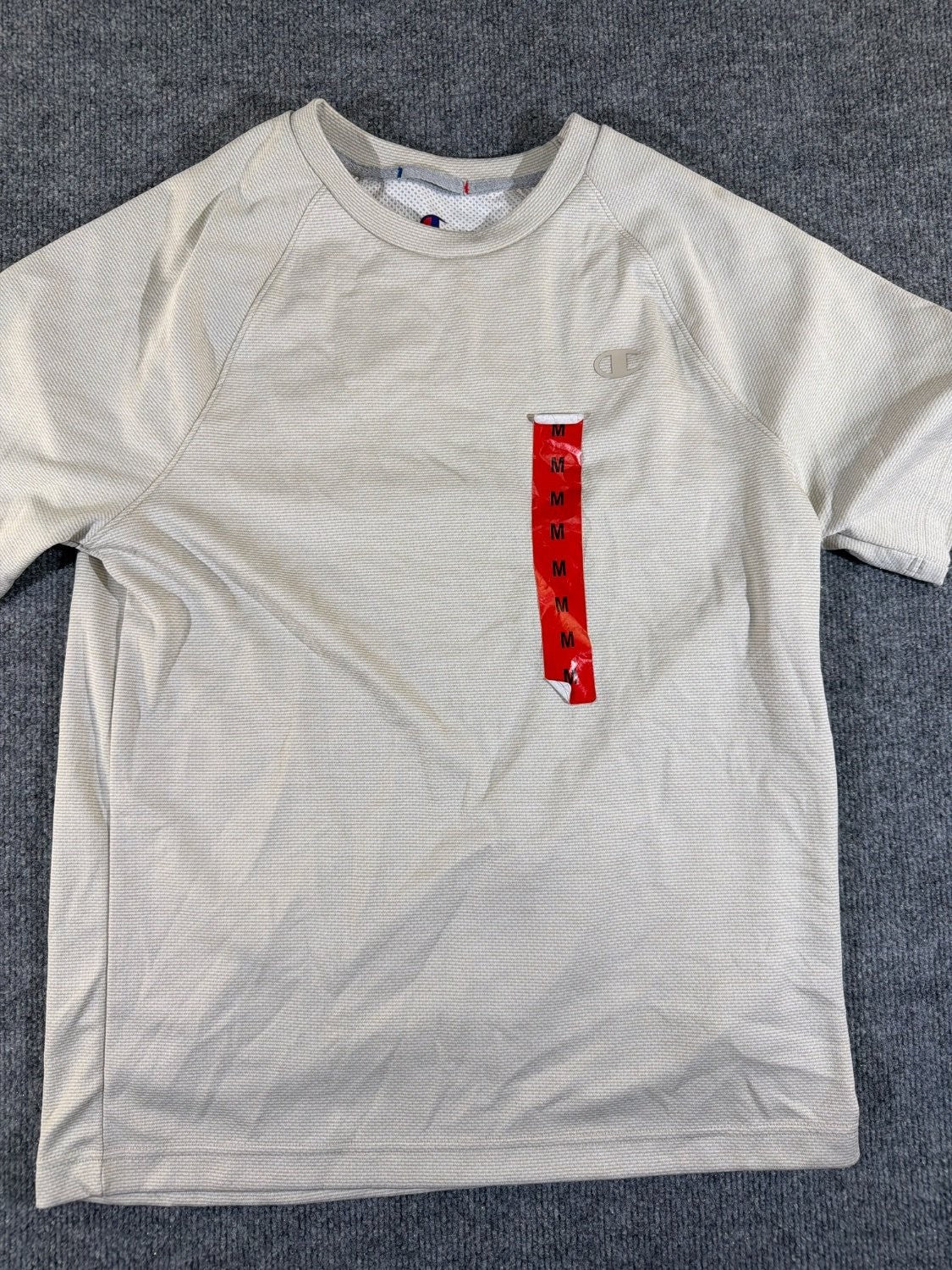 Champion Men's Performance Raglan T-Shirt Gray Mesh Moisture Wicking Size M NWT