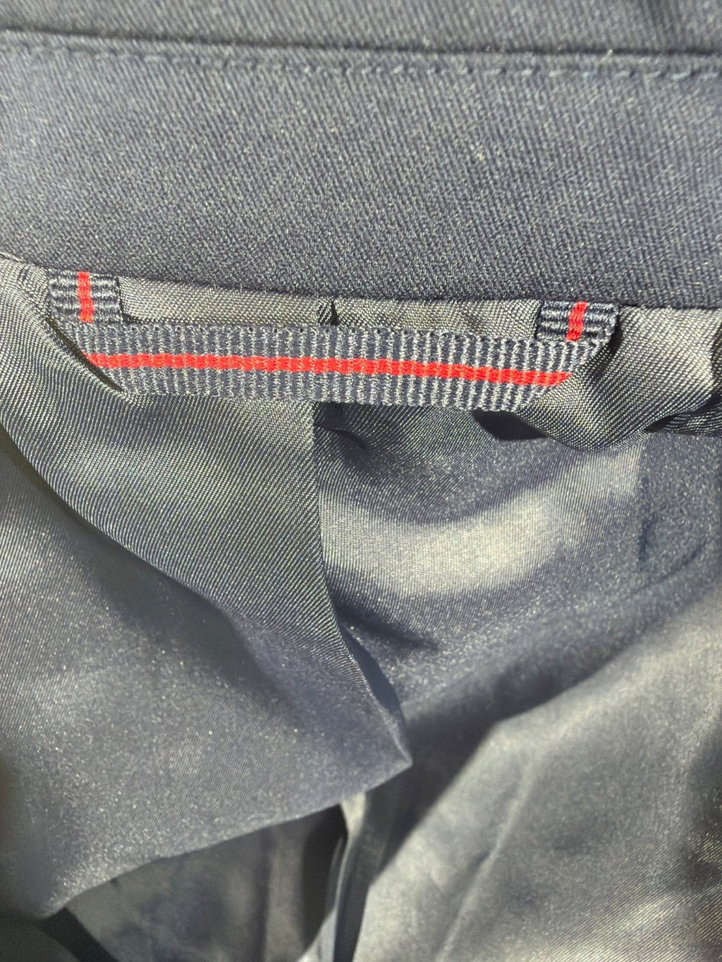 Vintage Chaps Mens Suit Jacket 38 Regular Navy Blue Classic Fit Wool Blend