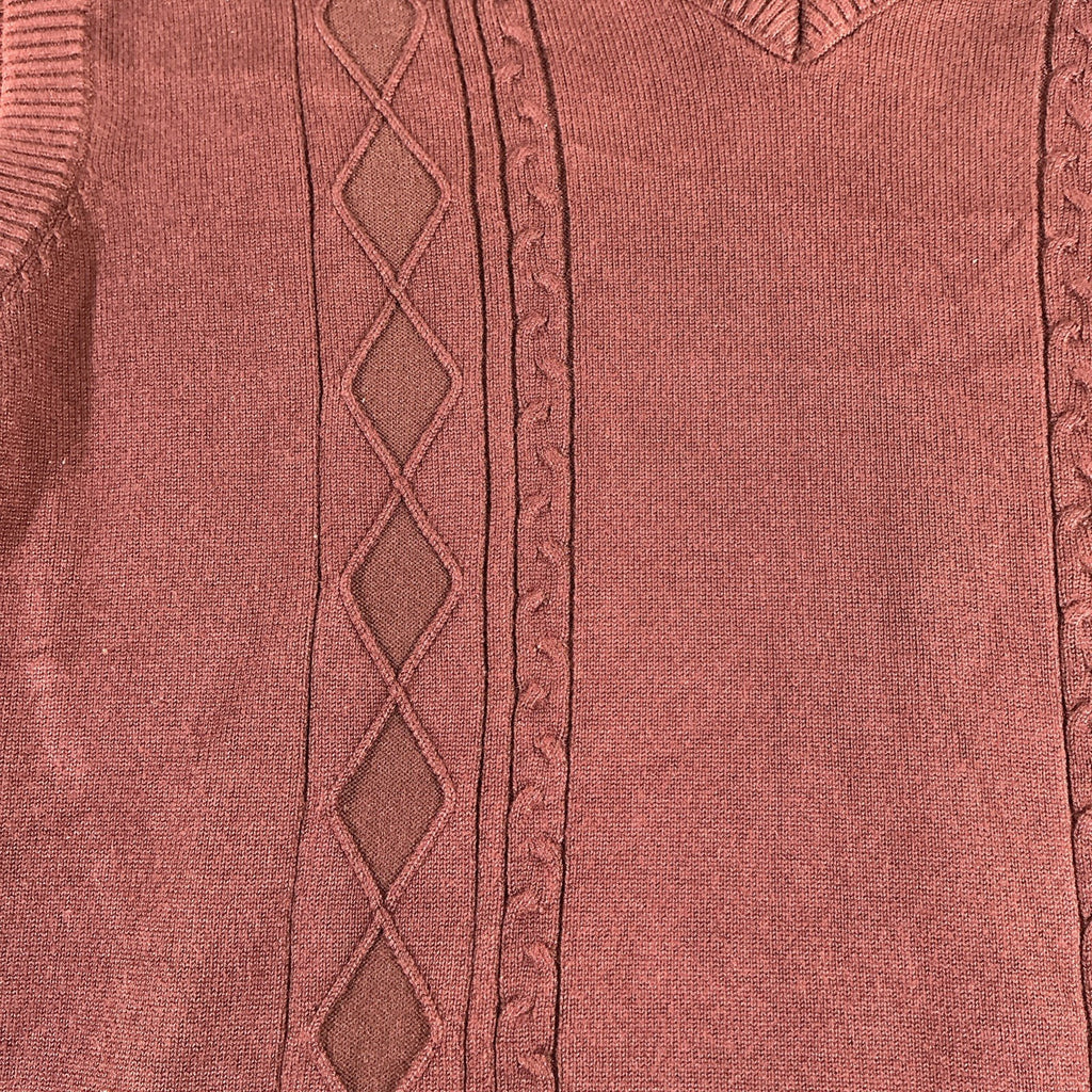 PJ Paul Jones Navy Brown V-Neck Sweater Vest Classic Casual Menswear Size XXL