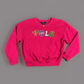 Polo Ralph Lauren Pink Logo Fleece Pullover Sweatshirt Girls Size LG 12-14 Urban
