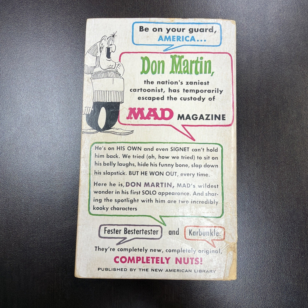MAD'S Maddest Artist Don Martin Steps Out - A Signet Book 1964