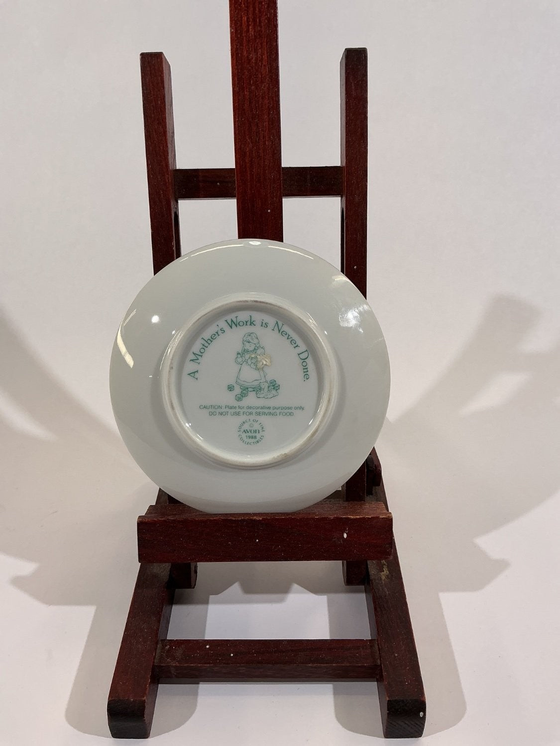 Avon Mother's Day 1988 Collector Plate Multicolor Porcelain Miniature