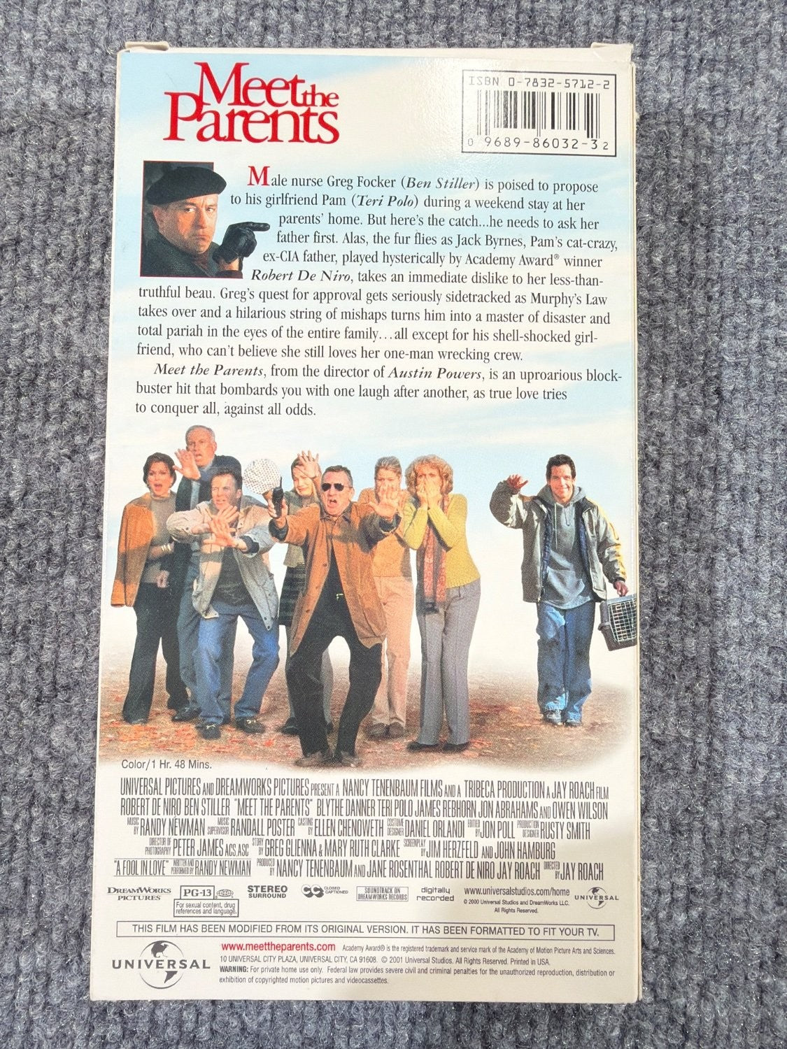 Vintage Meet the Parents VHS 2001 Robert De Niro Ben Stiller Comedy Movie