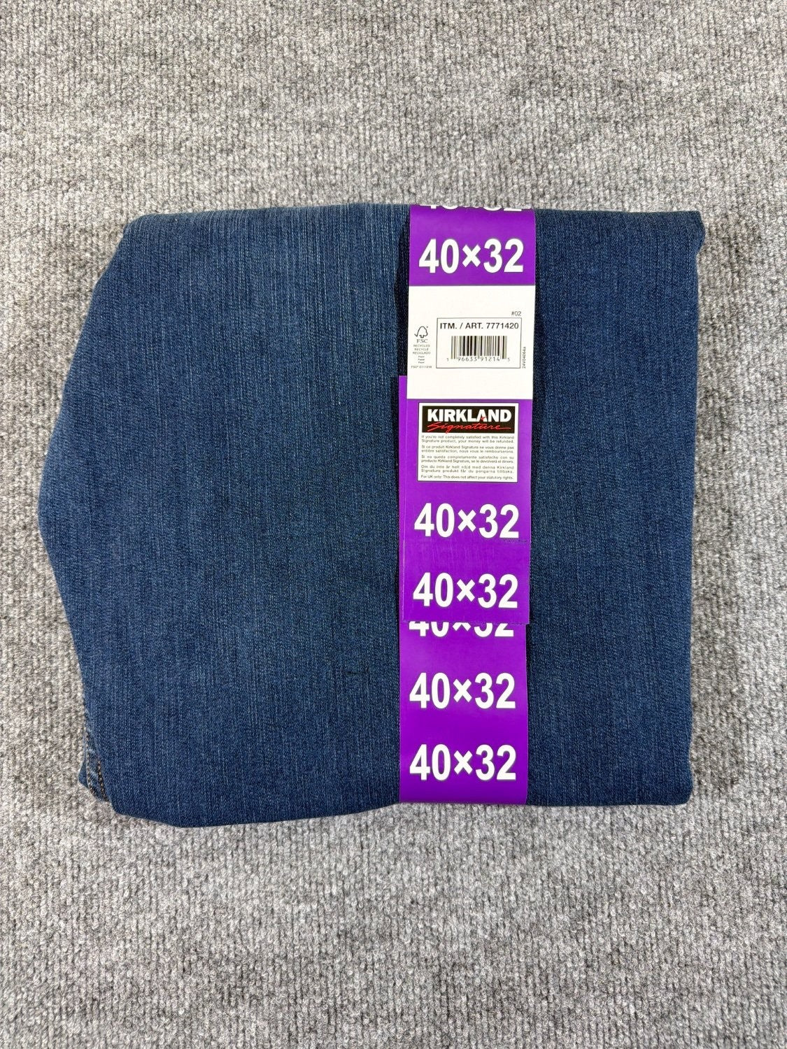 Kirkland Signature Mens Jeans 40x32 Straight Fit Comfort Stretch Denim 7771420