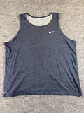 Nike The Nike Tee Dri-FIT Tank Top Men XL Heathered Navy Blue Sleeveless Shirt