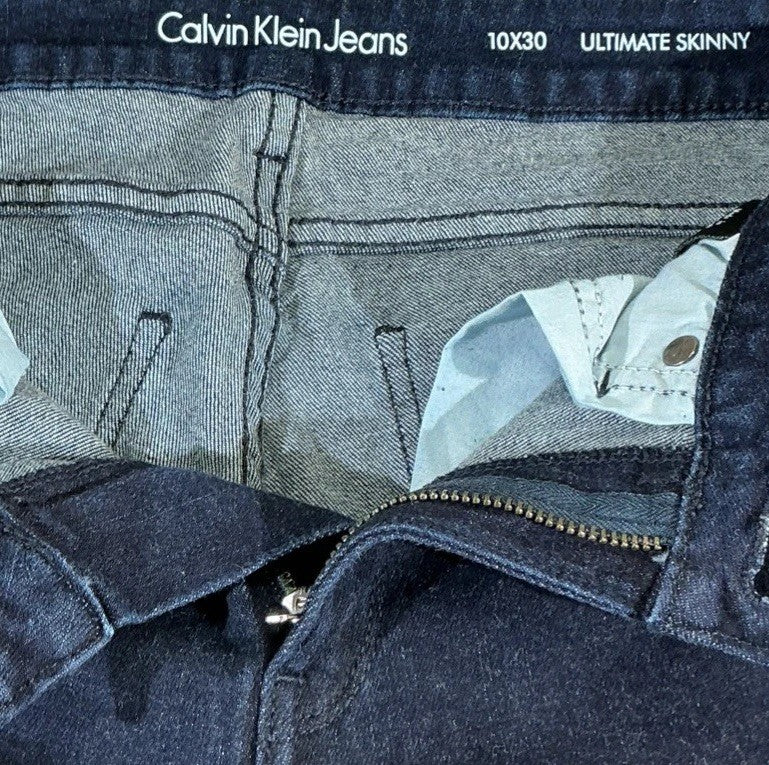 Calvin Klein Womens Ultimate Skinny Jeans Dark Wash 10X30