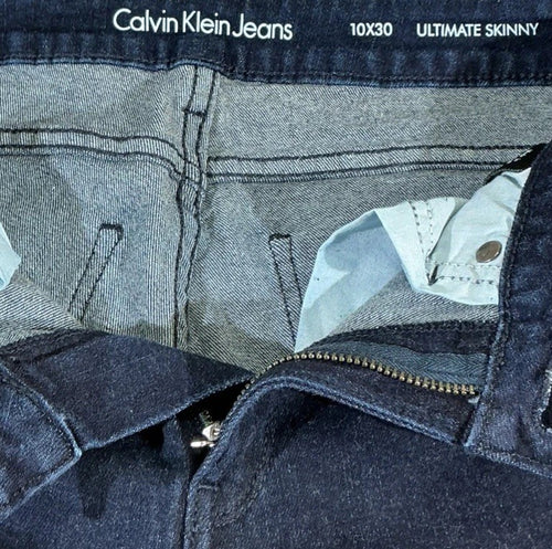 Calvin Klein Womens Ultimate Skinny Jeans Dark Wash 10X30