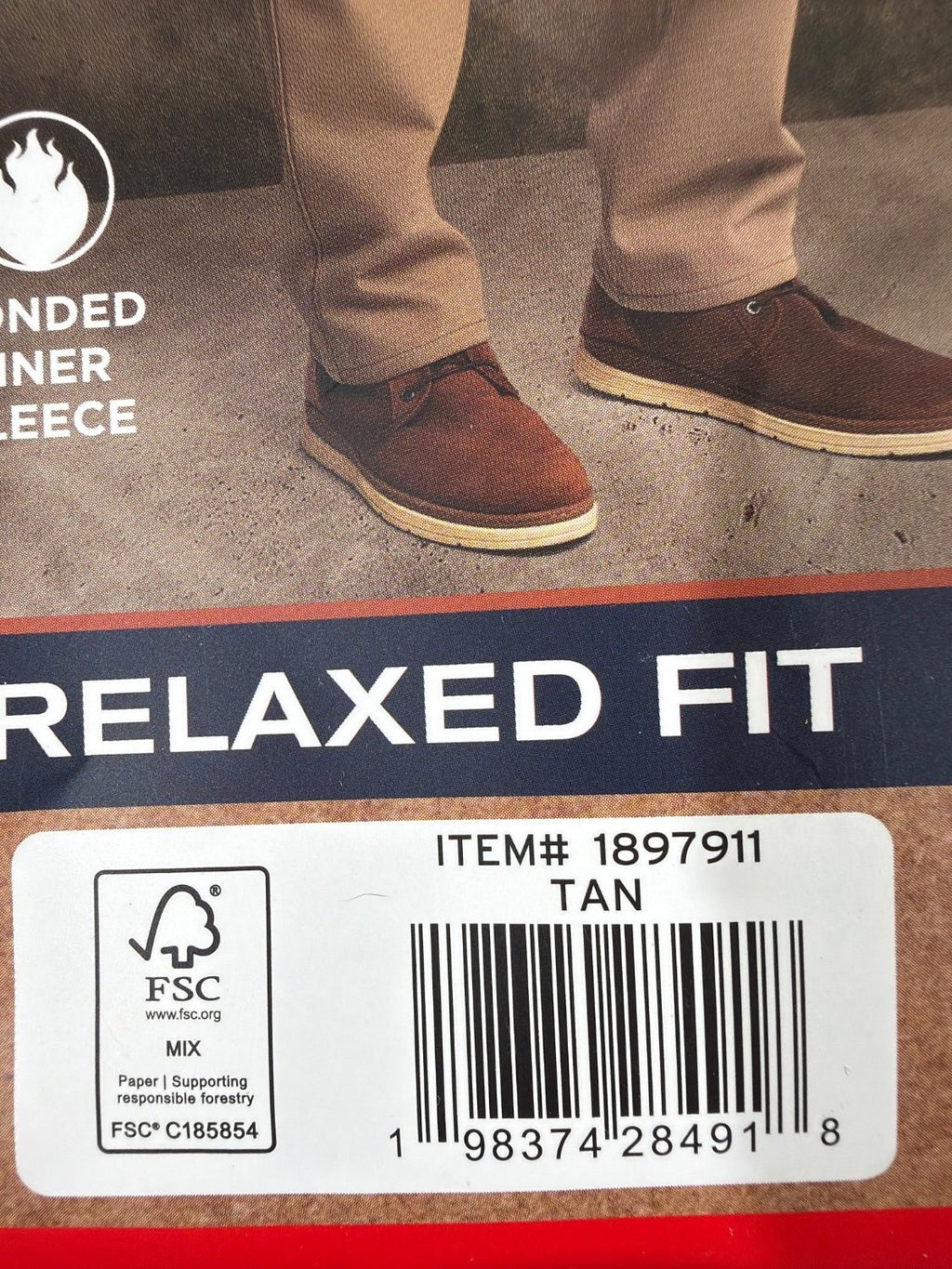 Weatherproof Vintage Men's Fleece Lined Utility Canvas Pants 34x29 Tan Stretch
